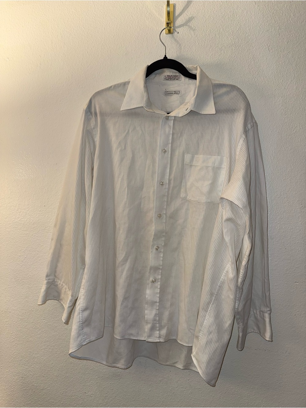 Dior Men's White Pinstripe Dress Shirt
